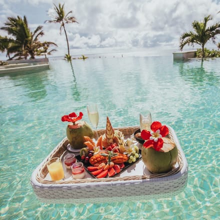 Rejser til Mauritius, Long Beach, flydende morgenmad