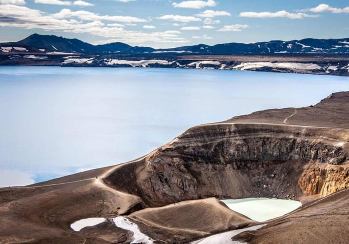 Island Nordisland M&yacute;vatn midt islands hoejland udflugt vulkan Askja