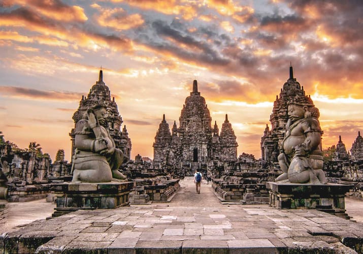 Indonesien java hinduistisk prambanan tempel