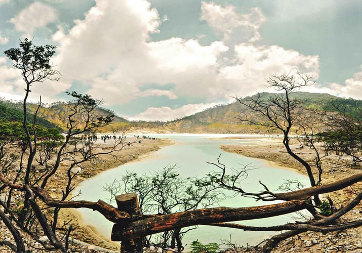 Indonesien java kawah putih hvid soe