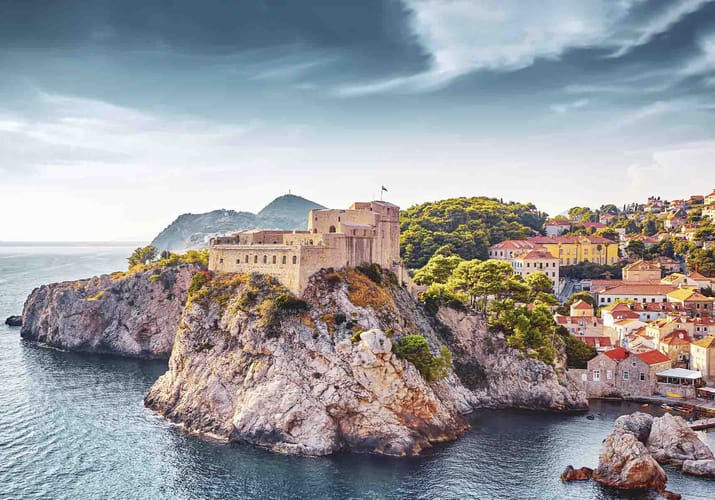 kroatien dubrovnik fort lovrijenac bokar sydlige vaegge udsigt over