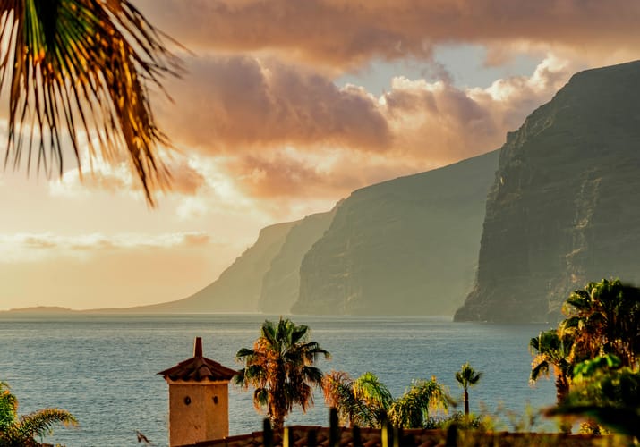 Spanien Tenerife los gigantes udsigt over havet klipperne scaled