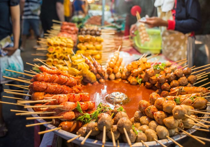 street food i bangkok thailand