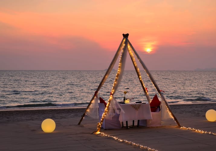 Thailand, Koh Lanta, Layana Resort, Beach Dinner