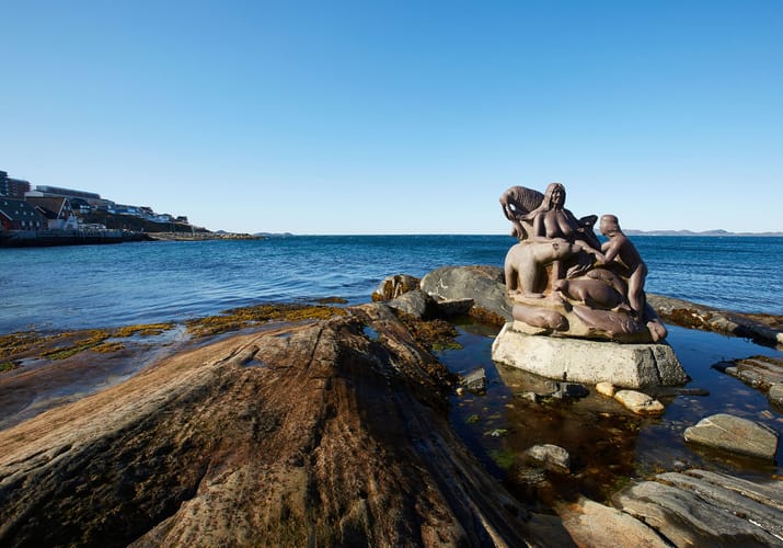 the mother the sea statue nuuk. photo peter lindstrom greenland scaled