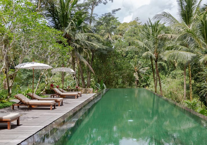 Indonesien, Bali, Ubud, Komaneka Bisma, Pool Area