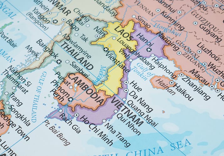 kort over vietnam
