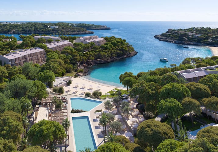 Spanien Mallorca Ikos Porto Petro Aerial View