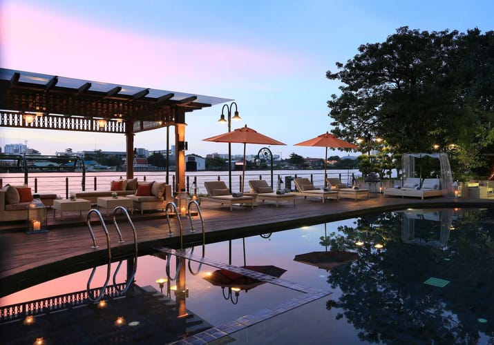 Thailand, Bangkok, Riva Surya, Sunset