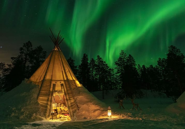 Norge Malangen sami tent northernlight resort