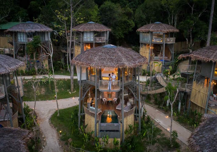 Thailand, Koh Yao Noi, Treehouse Villas, Treehouse Aften