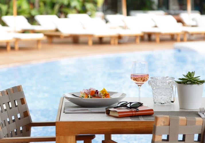Spanien Ibiza Ibiza Gran Hotel Pool Restaurant
