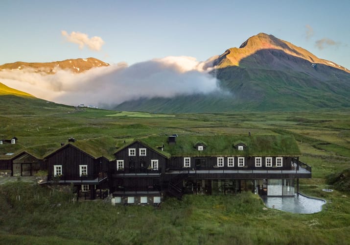Island Deplar Farm Hotel med udsigt til landskabet